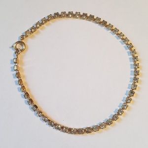 Gold rhinestone anklet